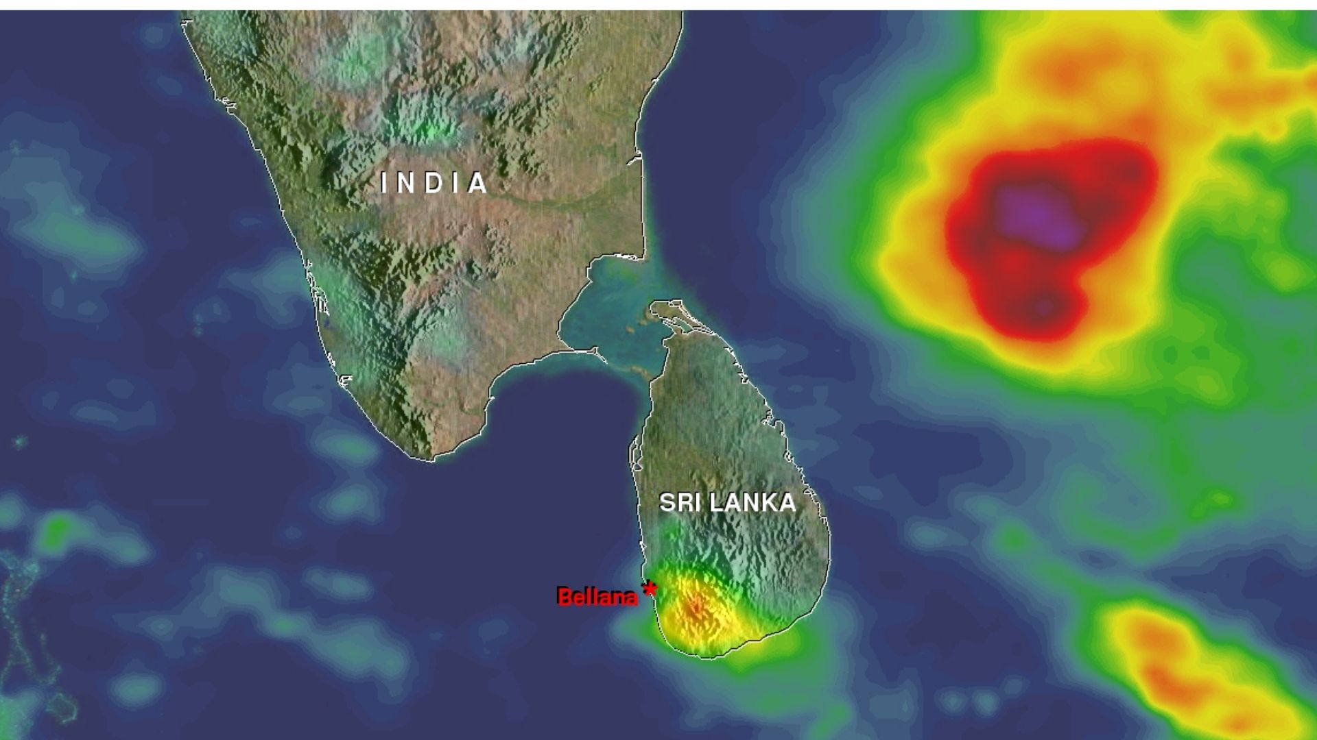 දිවයිනේ ප්‍රදේශ කිහිපයකට මිලි මීටර් 100 ඉක්මවු තද වැසි