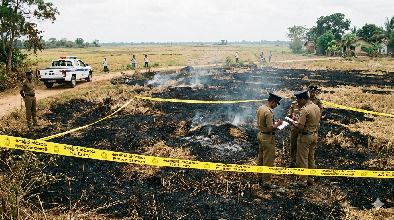 සිය කුඹුරට ගිනි තැබූ පුද්ගලයෙකුට අත් වූ ඉරණම