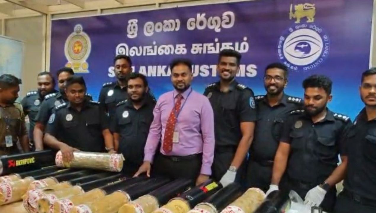 කෝටි 25 කට අධික කුෂ් මත්ද්‍රව්‍ය තොගයක් යතුරු පැදි සයිලන්සර් හතරකින් සොයාගැනේ